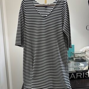 Karen Kane Black and White Striped Dress